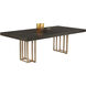 Baldessara 94.5 X 47.25 inch Grey / Rustic Bronze Dining Table